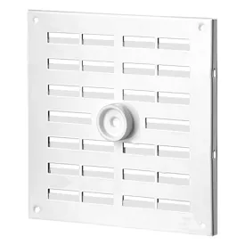 Aluminum grille, lockable 155x155 mm - rotary knob