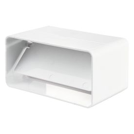 Ventilation duct flat 220x90 mm connector with non-return valve