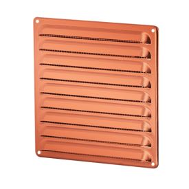 Vane grille with fly screen copper-look 195x195 mm