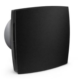 Badlüfter mit feuchtigkeitssensor und nachlauf 100 mm mattschwarz LEISE