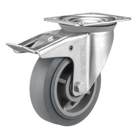 Swivel castor with brake 150 mm TPE TARSUS Extra quiet