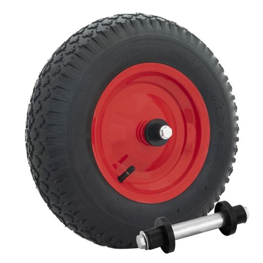Schubkarrenrad 4.80/4.00-8 Luftreifen Metallfelge inkl. Achse