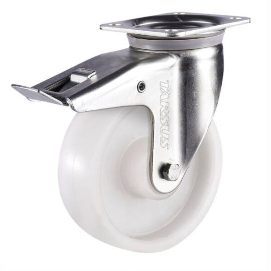 Swivel castor with brake 100 mm nylon - TARSUS