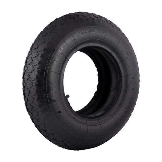 Schlauch und Reifen 4.80/4.00-8 Blockprofil Ventil T13 Schubkarre Go-Kart