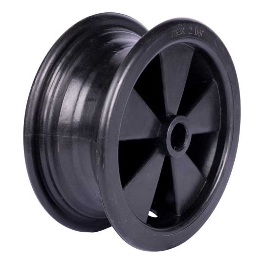 Kunststofffelge für Schubkarre schwarz Ø170 mm, Nabenloch Ø20 mm max. 2 bar