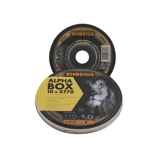 Cutting disc 115x1 mm 10 in tin - RHODIUS