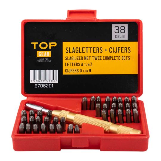 Stamp letters + numbers 38-piece - TOPGEAR