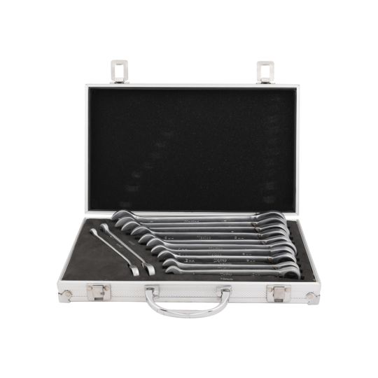 Open-end and ratchet wrench set