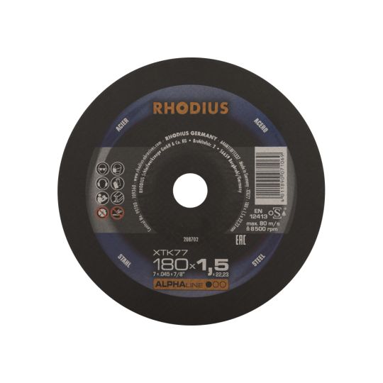 Cutting disc 180x1.5 mm metal - RHODIUS