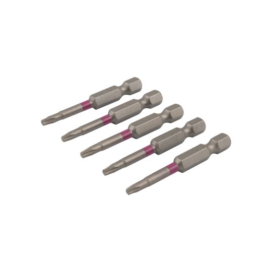 Torx screw bit 50 mm TX-10 pink 5 pieces