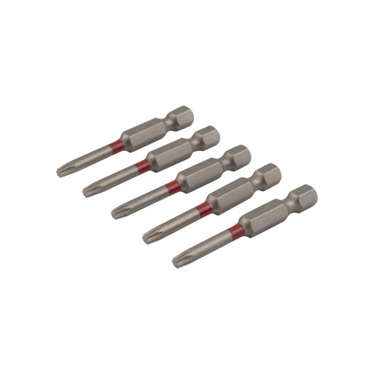 Torx screw bit 50 mm TX-15 red 5 pieces