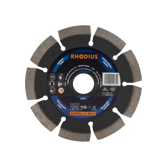 Diamond cutting disc Alphaline 125x10 mm - RHODIUS