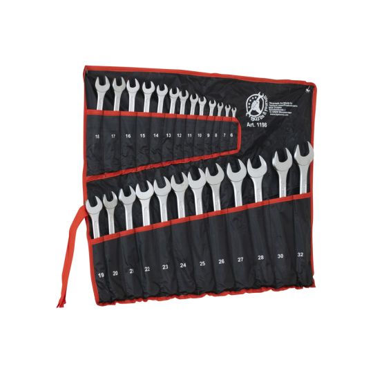 Open-end ring wrench set 25 pieces