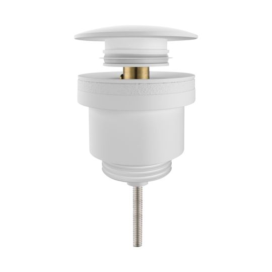 Click-waste 5/4 drain plug with overflow matt white