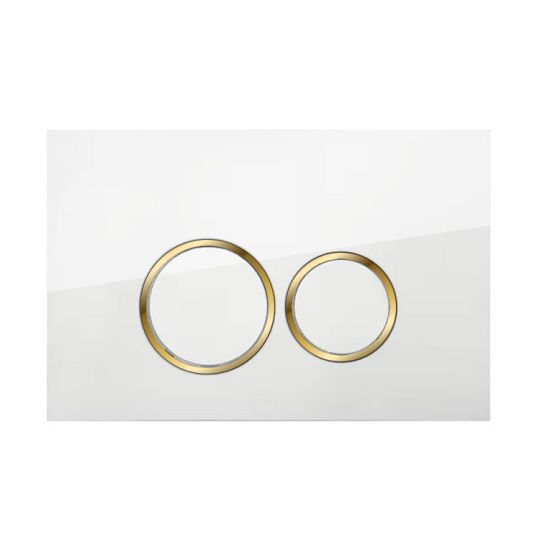 Control panel white/gold gloss for Geberit Duofix UP320