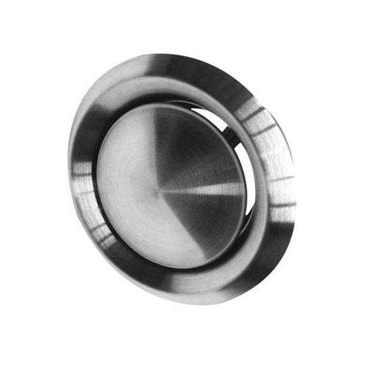 Abluft-Tellerventil Edelstahl für Ø100 mm