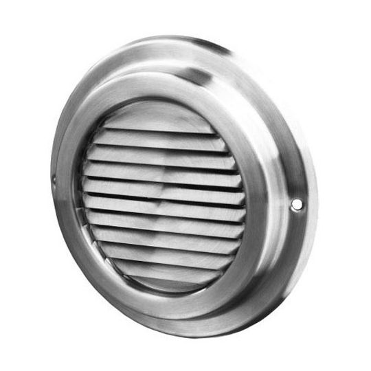 Air vent round with fixed blades stainless steel for Ø150 mm