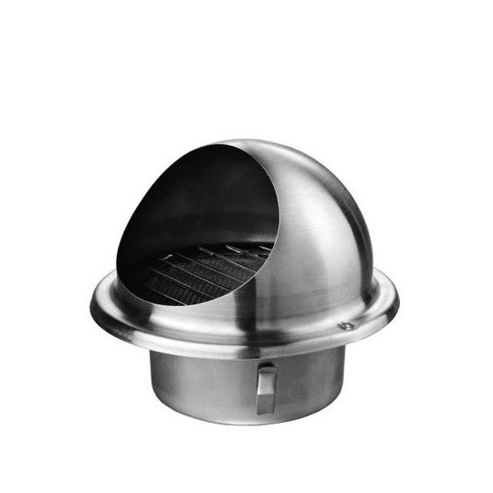 Bull nose grille stainless steel for Ø100 mm