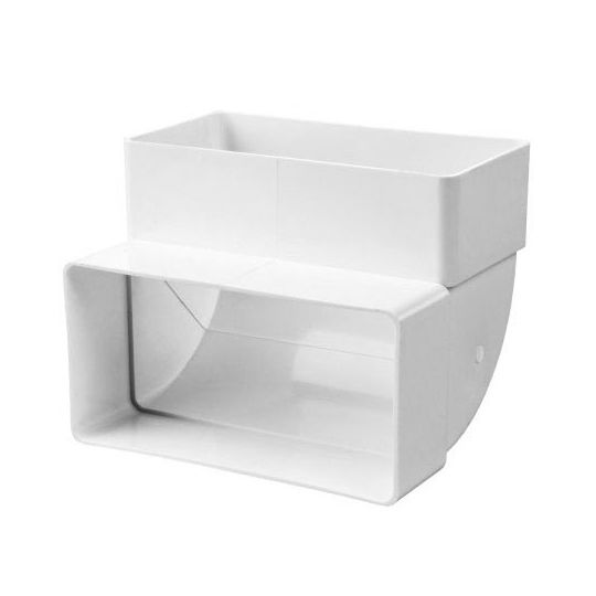 Flat duct 110x54mm bend vertical
