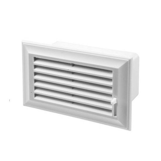 Ventilation duct flat 220x54 mm PVC wall grid