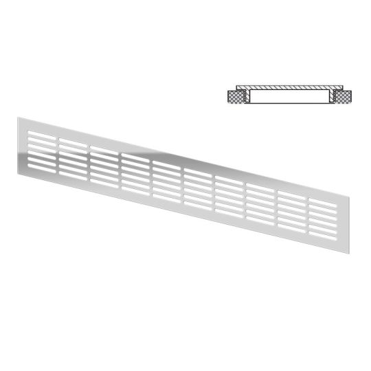 Aluminium ventilation grid 480x80 mm