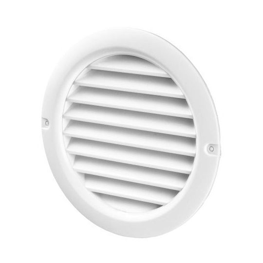 Adjustable louvre vent white Ø125 mm