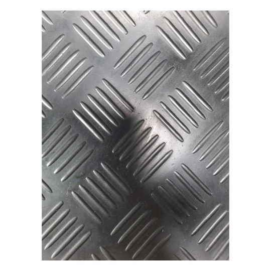 Rubber mat diamond plate per meter