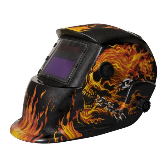 Welding helmet flame motif - TOPGEAR