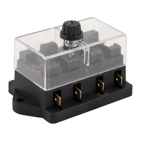 Fuse box for 4 fuses