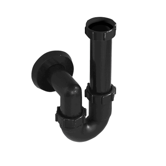 Siphon black for utility sinks