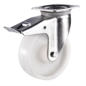 Swivel castor with brake 125 mm nylon - TARSUS
