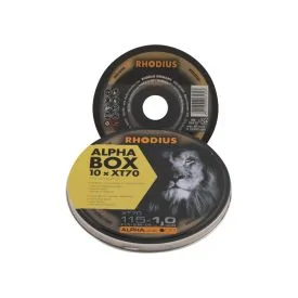 Cutting disc 115x1 mm 10 in tin - RHODIUS
