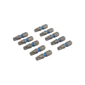 Torx screw bit 25 mm TX-30 blue 10 pieces
