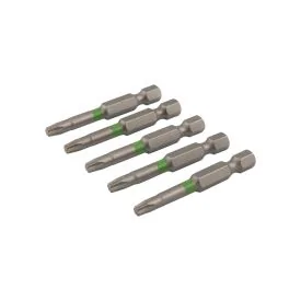 Torx screw bit 50 mm TX-20 green 5 pieces