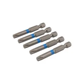 Torx screw bit 50 mm TX-30 blue 5 pieces