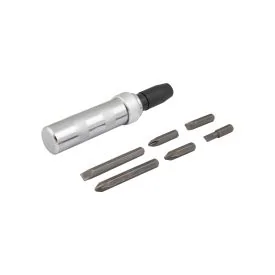 Impact screwdriver with 6 bits