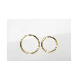 Control panel white/gold gloss for Geberit Duofix UP320