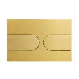 Bedienplatte RD – Gebürstetes Gold – für Geberit Duofix UP320 UP720 – WAHLBACH