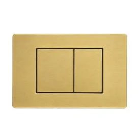Bedienplatte SQ – Gebürstetes Gold – für Geberit Duofix UP320 UP720 – WAHLBACH