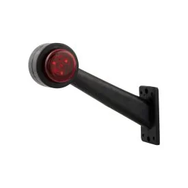 LED-Begrenzungsleuchte rot/weiß 45 Grad links 12–24V – TRAILERGEAR