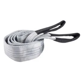 Hebeband 4 Tonnen, grau, 4 Meter, doppellagig, Schlaufen - TRAILERGEAR