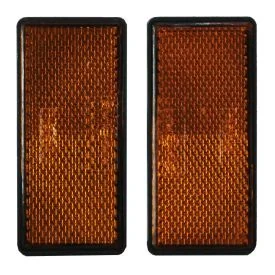 Reflektor rechteckig orange Klebeversion Set 2 Stück - TRAILERGEAR