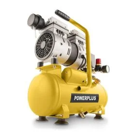 Ölfreier Kompressor 550W 6L geräuscharm - POWERPLUS
