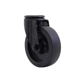 Lenkrolle Ø125 mm mit Bolzenloch TPR Schwarz - TARSUS
