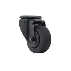 Lenkrolle Ø75 mm mit Bolzenloch TPR schwarz - TARSUS