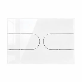 Bedienplatte RD – Glas – Weiß – für Geberit Duofix UP320 UP720 – WAHLBACH
