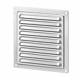 Lamellengitter Aluminium 155x155 mm - mit Fliegengitter
