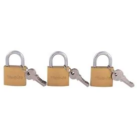 Padlock 3 pieces self-closing