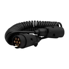 Spiral cable 7-pin 12 V plugs