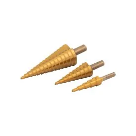 Conical plate milling / step drill HSS 3-piece